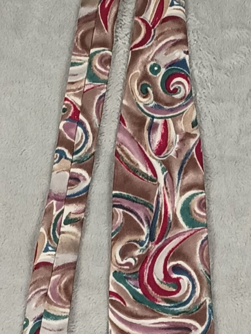 Vintage Pierre Cardin 100% Silk Tie Geometric Swirl Necktie Designer Men's Class
